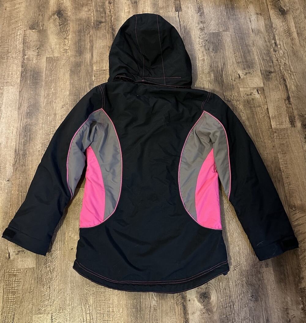 Eddie Bauer Original Deer Gear Women's XS Hooded Jacket Black Pink Gray